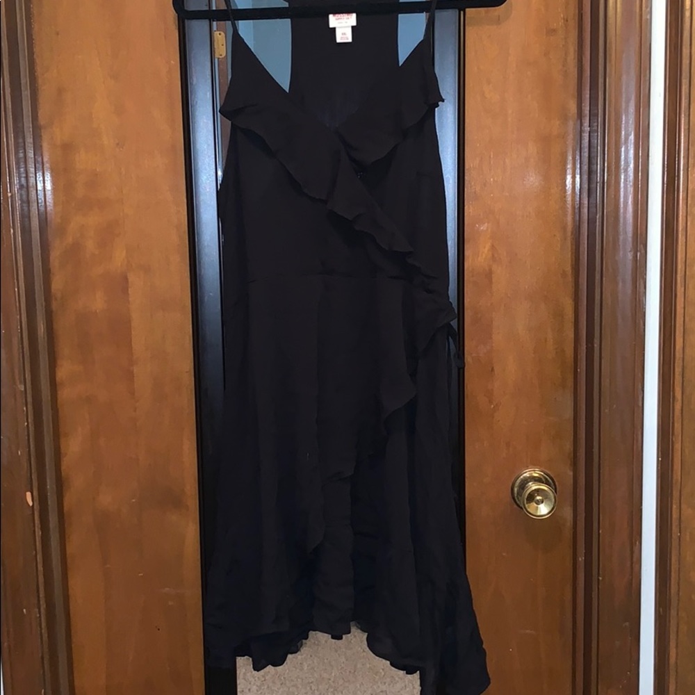 Black Faux wrap dress